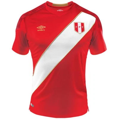Authentic Peru World Cup Away Red Jersey Original Umbro Shirt FIFA Russia 2018