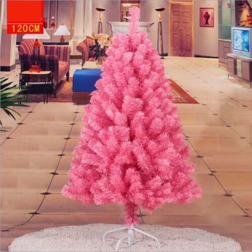 Pink 4 5 6 7 Feet Tall Christmas Tree Stand Holiday Season Indoor Outdoor Trees - Image 4 of 4