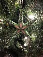 New Kurt Adler 3.25" Ocean Fantasy Green  White Starfish Christmas Ornament 