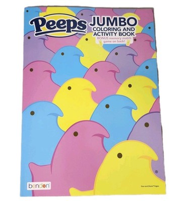 Peeps Easter Candy Chick Jumbo Activity Color Coloring Book Spring Decor bendon