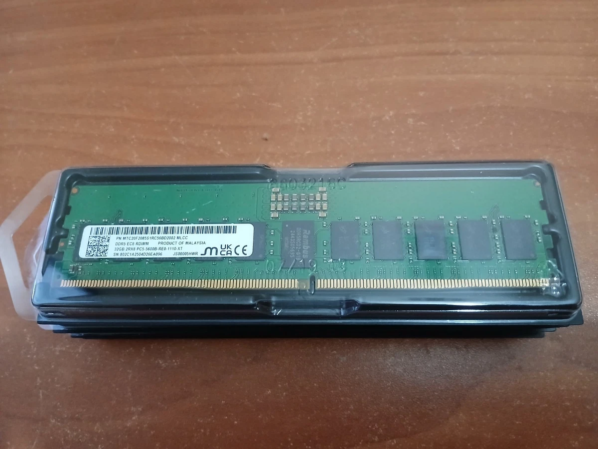 32 GB Capacity per Module RDIMM ECC RAM Computer Memory (RAM) for