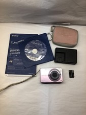 Pink Sony Cyber-Shot DCS-W120 7.2 MP 4x Optical Zoom W/ Accessories And Manual