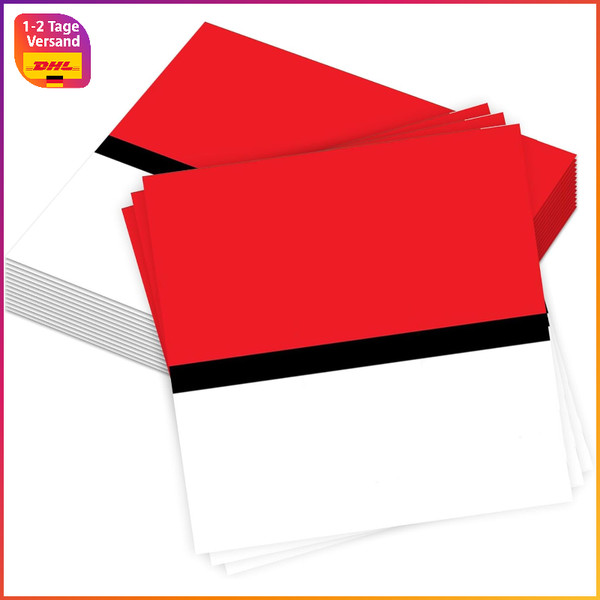 Servietten Rot Weiß 40 StüCk Einweg Papierservietten 33 X 33 Cm Geburtstag Deko-image