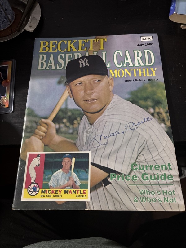 Beckett Baseball Card Monthly July 1986 Mickey Mantle LOW-GRADE