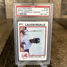 1987 ProCards Bernie Williams #700 Ft. Lauderdale Yankees Minor League PSA 10