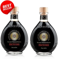 Oro Gold Barrel Aged Balsamic Vinegar of Modena IGP 8.45oz Pack of 2 US