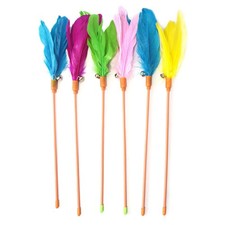 IUHKBH Cat Wands, 6 PCS Vibrant Color Teaser Wands with Bell Big Random