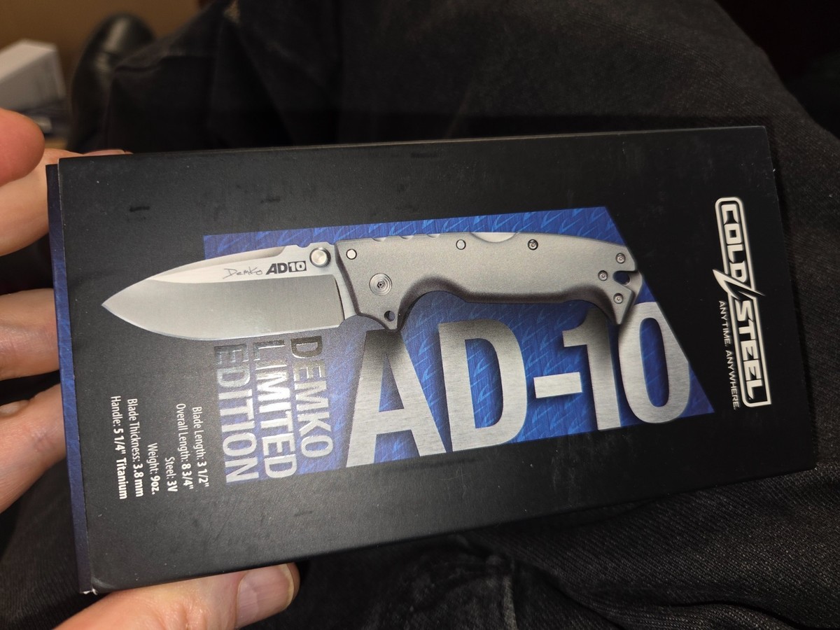 NIB Cold Steel AD-10 Demko Limited Edition Knife Titanium 3V 3.5