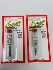 Excel 50069 50072 High-Speed Twist Drill Bit Sets 69 72 - 1 ea. Lot of 2