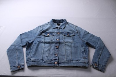 LuLaRoe Women's Oversized Stretch Harvey Denim Jacket CG2 Blue Size XL NWT
