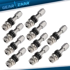 10x Stainless Steel Wheel Tire Valve Stems Hight Pressure Bolt in w/ Caps √ Set