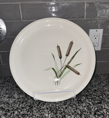 1950S  HOMER LAUGHLIN DEBUTANTE CATTAILS PLATTER 14.5'' MID-CENTURY