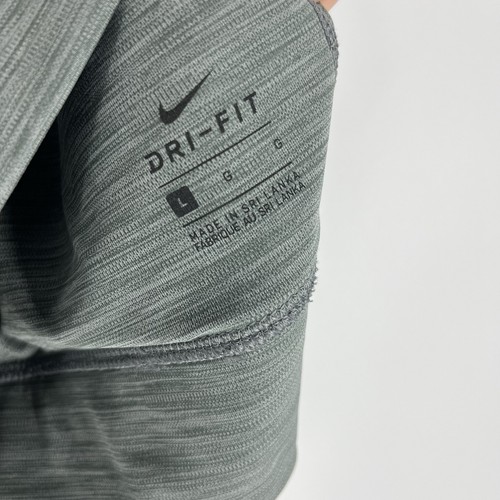 Nike Sports Bra Size Large Gray Swoosh Long Line Bra Logo Racerback Phone Pocket - Picture 7 of 7
