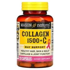Mason Natural Collagen 1500 Plus Biotin  Vitamin C 120 Capsules Egg-Free, Fish