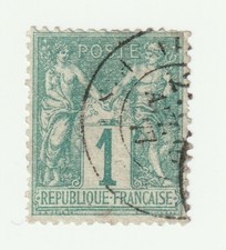 ♣ Timbre France Classique Sage N° 61 OBL 1c Vert Type 1 N sous B TBeau