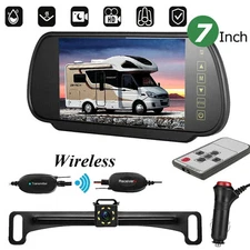 Wireless Car Rearview Camera Monitor For Vehicle Parking Hd Reverse 7" Lot