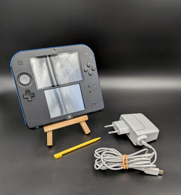 Nintendo 2DS | Handheld-Spielkonsole | Blau/Schwarz | mit Ladekabel