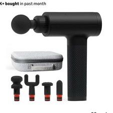 Sharper Image Powerboost Deep Tissue Massage Gun, Cordless, Adjustable, Black