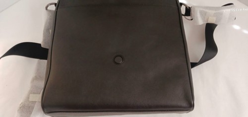 Coach Houston Map Bag F68015 nuova con etichette borsa messenger in pelle nera canna di fucile tracolla - Foto 18 di 24