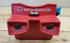 Vintage 1970s  GAF  VIEW - MASTER Viewer, Red  White With Blue Handle
