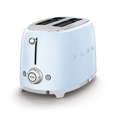 Smeg TSF01PBUS Pastel Blue 50's Retro Style 2 Slice Toaster (OB) Box Damage
