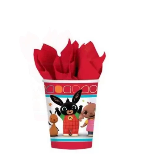 KIT FESTA BING  BICCHIERI TOVAGLIOLI E CIALDA ADDOBBI PER TAVOLA COMPLEANNO - Immagine 2 di 4