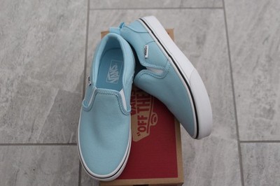 NWT GIRLS VANS SZ 2 SHOES BLUE ASHER