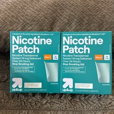Lot Of 2 - Up Up Nicotine Patch Step 2 - 14mg 14 Count Each Exp: 03/2028