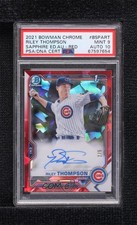 2021 Bowman Sapphire Red Refractor 2/5 Riley Thompson PSA 9 MINT Auto ff8