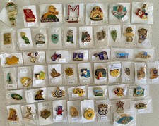 Vintage Lot of 55 Lions Club Enamel Pins from 28 Different States Various Years