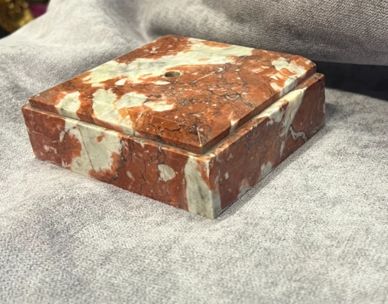 Ancien socle en marbre pour statue, autre   120x110x40mm - Photo 3/4