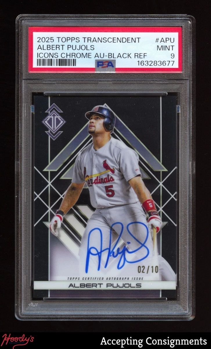Topps Albert Pujols Autographed Baseball Sports Trading Cards