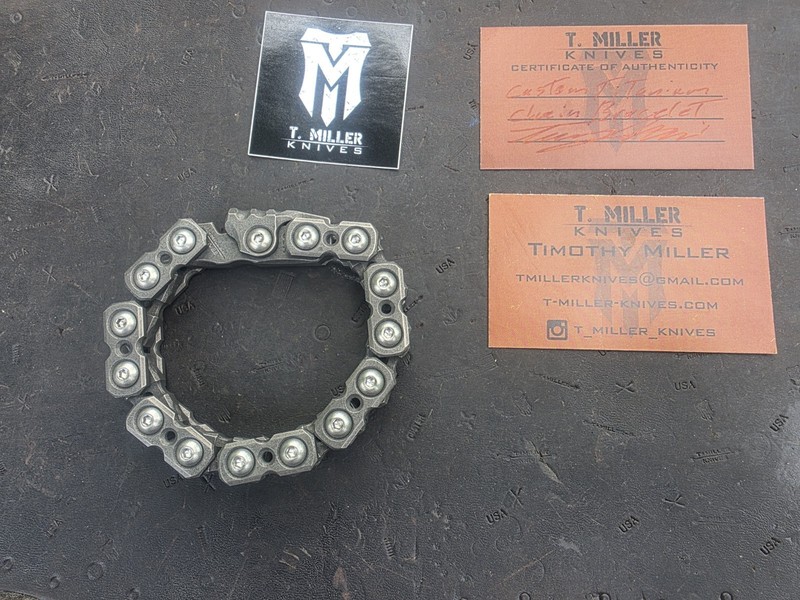 T-Miller-Knives Edc Titanium T-1 Chain Bracelet 