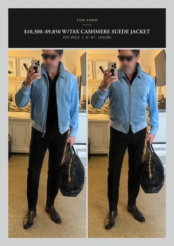 Ultimate $10,000 Coveted TOM FORD Haider Ackermann Lt. Blue Cashmere Suede - product listing photo