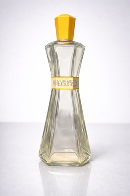 Avon 1970s Honeysuckle After Bath Freshener Glass Bottle, 3.25x8 