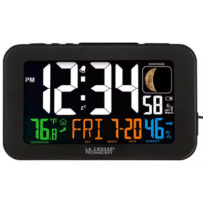 5.5 In. LED Color Alarm Clock with USB Charging Port