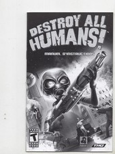 Destroy All Humans FRENCH PS2 Manual Only Authentic Original Playstation 2