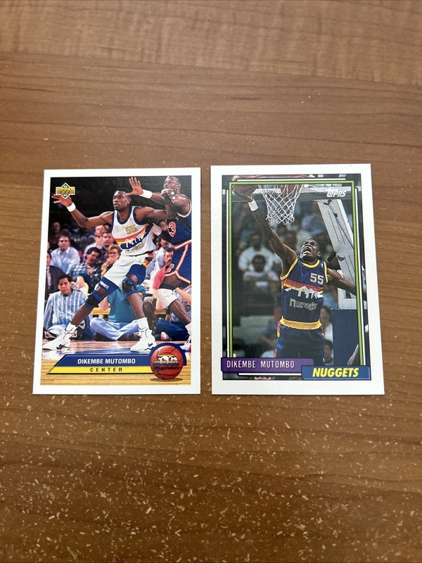 DIKEMBE MUTOMBO Basketball Cards - Upper Deck McDonalds #P10 & Topps #281
