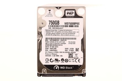 WD WD7500BPKX-22HPJT0 750GB 2.5'' 6Gb/s 16MB 7.2K RPM SATA HDD P/N: WD7500BPKX