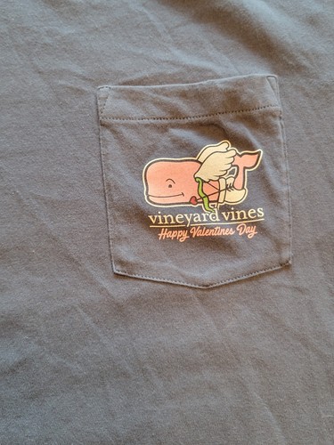 vineyard vines mens xxl tshirt Long Sleeve Blue Valentines Day - Picture 2 of 6