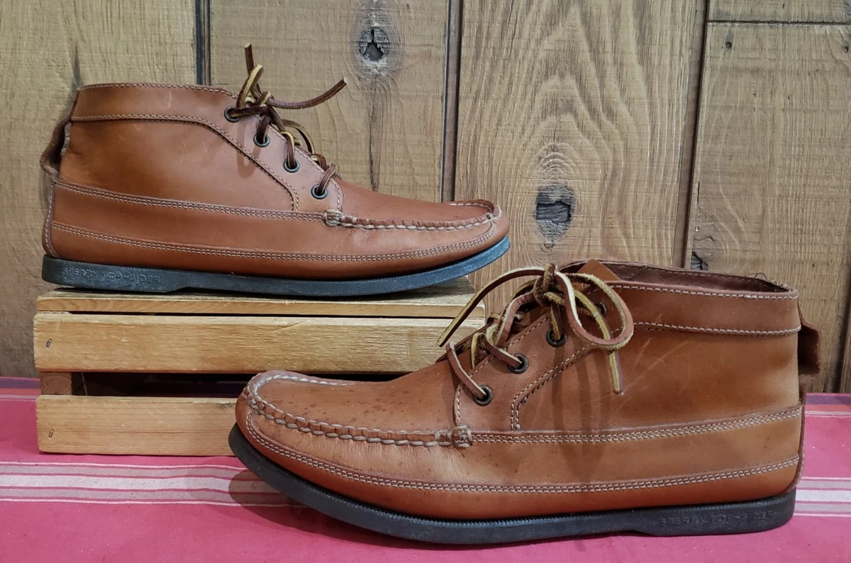 Sperry Top-Sider x J-Crew Nubuck Chukka Ankle Boots Mens 10 M Chestnut Boat BX441_EE6318 main image 4