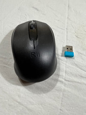 Rii 2.4GHz Wireless Optical Mouse Black with USB Receiver for Laptop PC