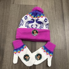 Vintage Aladdin Winter Hat And Mittens Set Size Kids Great Condition