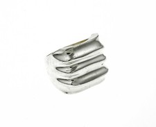 Taxco Sterling Silver Ring with Fancy Ribbed Design Size-8