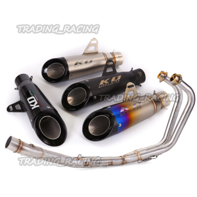 For Yamaha YZF R3 R25 Header Front Link Pipe Exhaust Muffler 51mm Escape Slip On