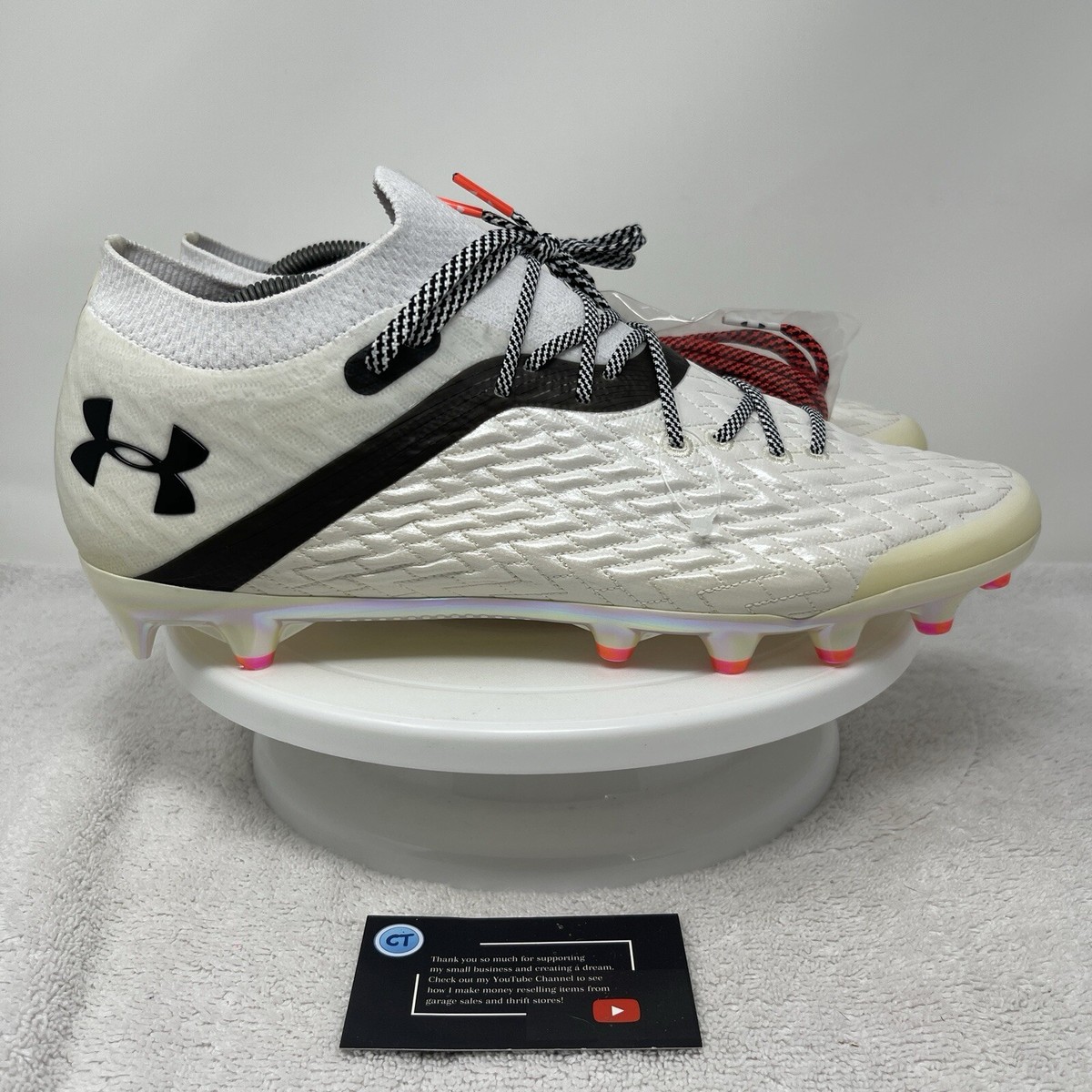 Under Armour Clone Blur MC White Football Cleats Men's Size