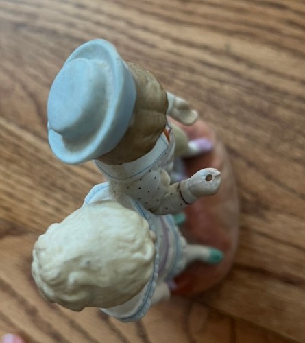 RARE Gebruder Heubach Bisque Porcelain Boy & Girl 1800's Germany - Picture 6 of 7