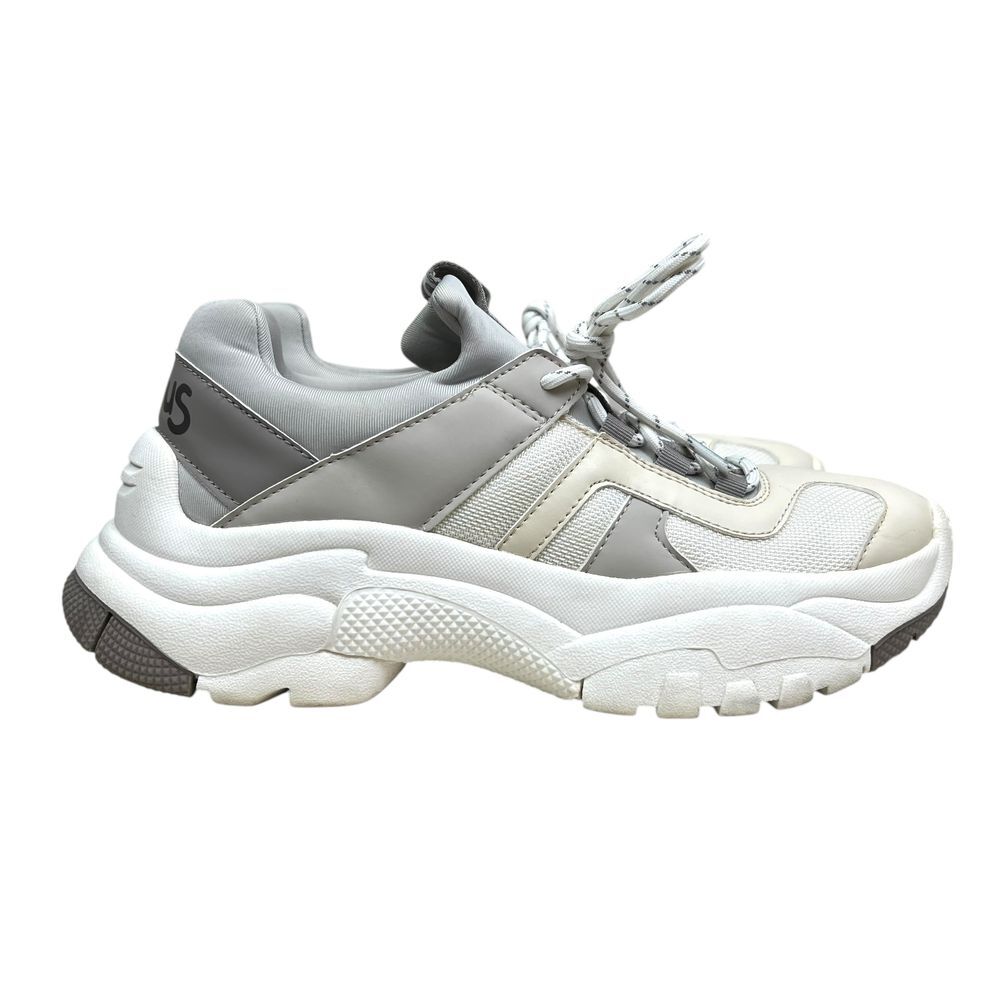 SAOLA Sneakers Sam Edelman Circus donna plateau grosso grigio bianco stringate taglia 7 5M