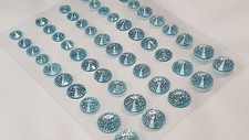 CraftbuddyUS 50pcs Self Adhesive Pointed Resin Glitter Gems: :Light Blue