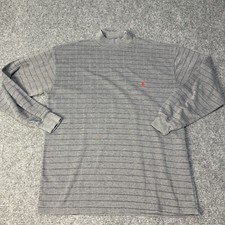 Vintage Ralph Lauren Sweater Mens Large Grey Pullover Sweatshirt Cotton USA Made